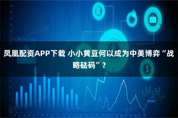 凤凰配资APP下载 小小黄豆何以成为中美博弈“战略砝码”？