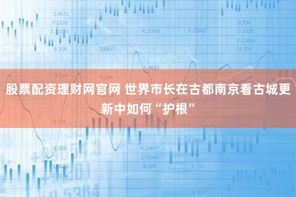 股票配资理财网官网 世界市长在古都南京看古城更新中如何“护根”